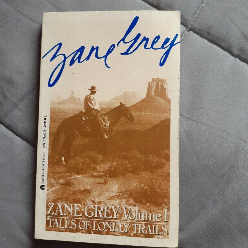 Tales Of Lonely Trails By Zane Grey Paperback Book Vintage 1988